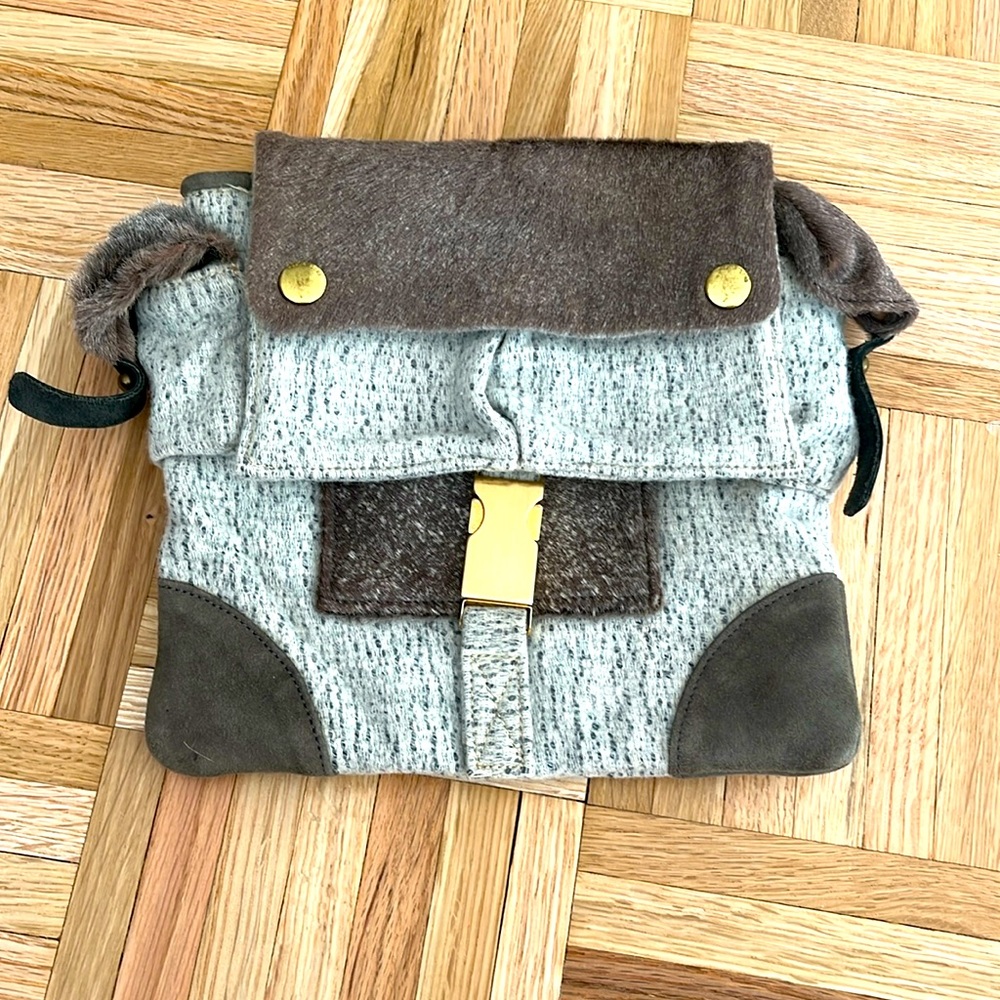 Tag and bone fur clutch